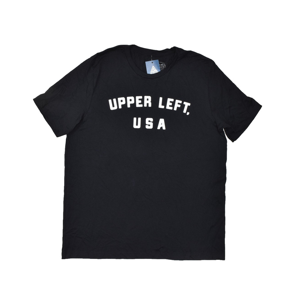 The Great PNW Men's Regular Size 2XL Black Upper Left USA Graphic Tee NEW